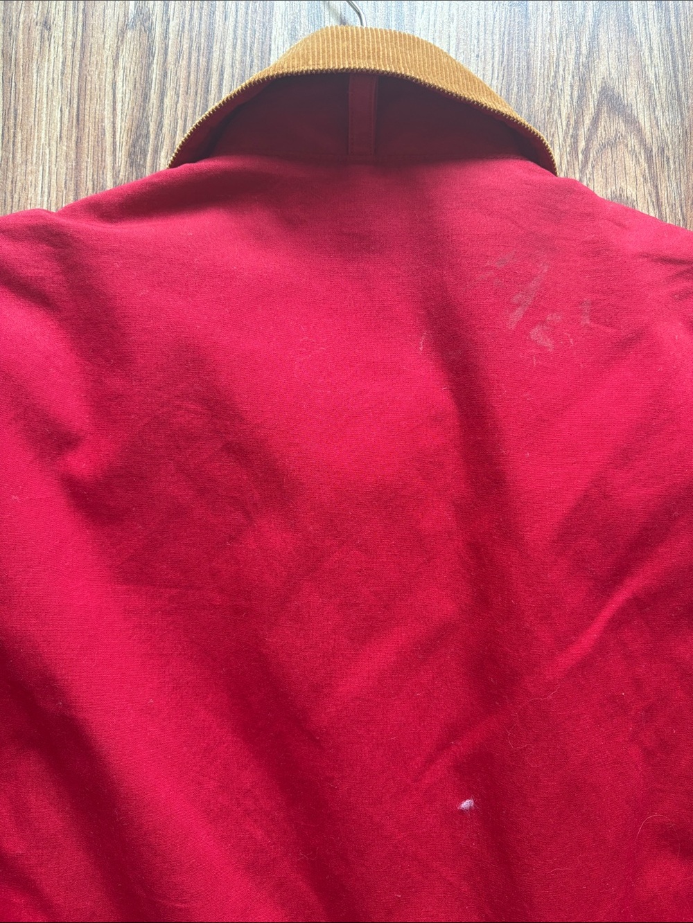 J.Crew Men's Red Lightweight Cotton-Blend Jacket with corduroy collar. - Picture 4 of 4
